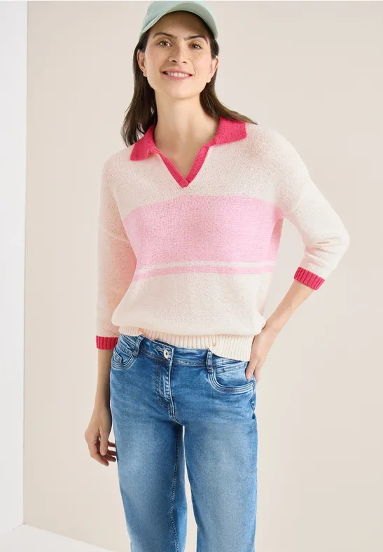 Polo pullover light blush rose