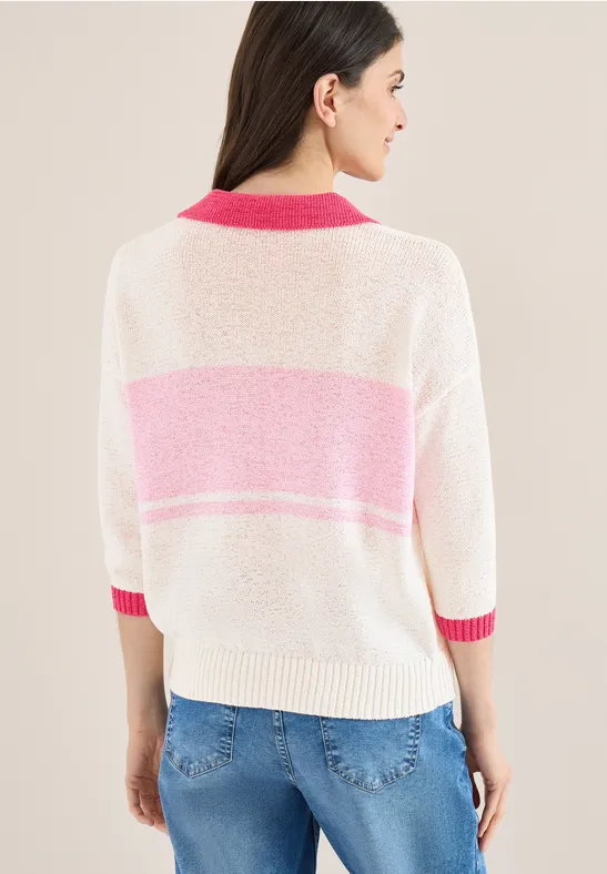 Polo pullover light blush rose