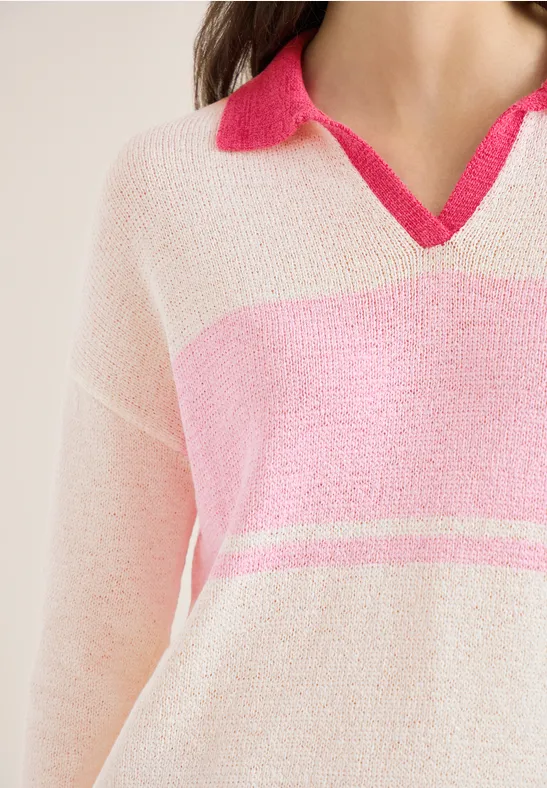 Polo pullover light blush rose