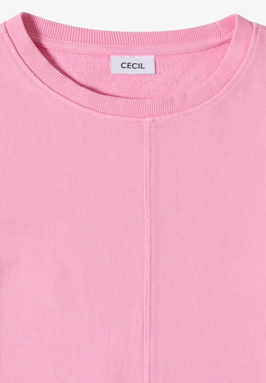 Sweat-shirt à manches 3/4 avec cordon de serrage flamingo rose