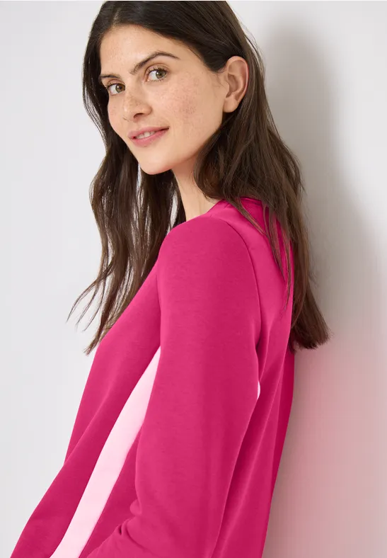 Colorblock sweatshirt beetroot pink