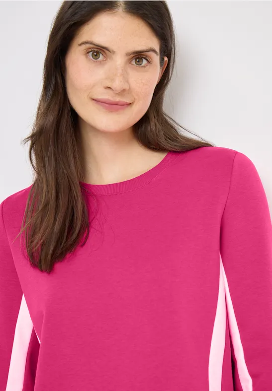 Colorblock sweatshirt beetroot pink