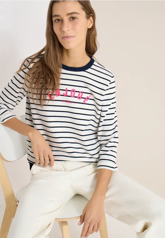 Gestreiftes Sweatshirt universal blue