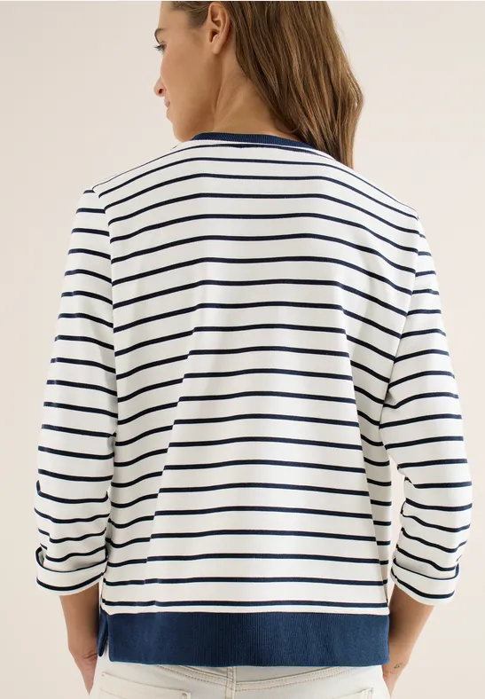Gestreiftes Sweatshirt universal blue