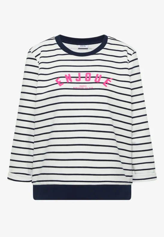 Gestreiftes Sweatshirt universal blue