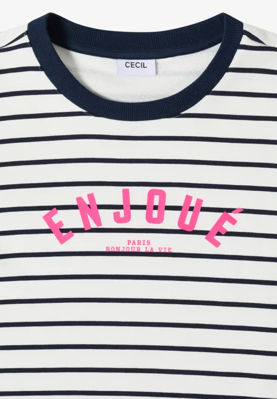 Gestreiftes Sweatshirt universal blue