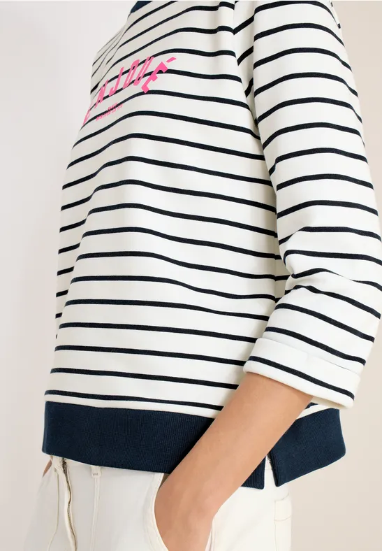 Gestreiftes Sweatshirt universal blue