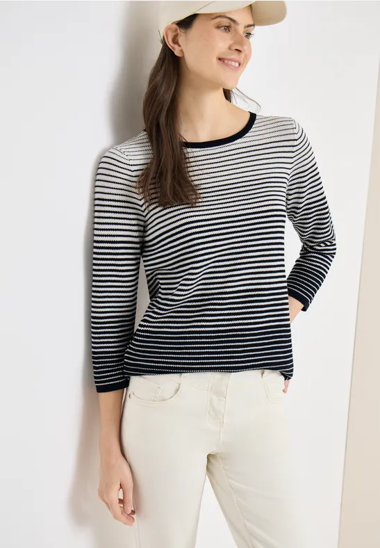 Gestreifter Pullover universal blue