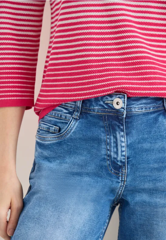 Gestreifter Pullover beetroot pink