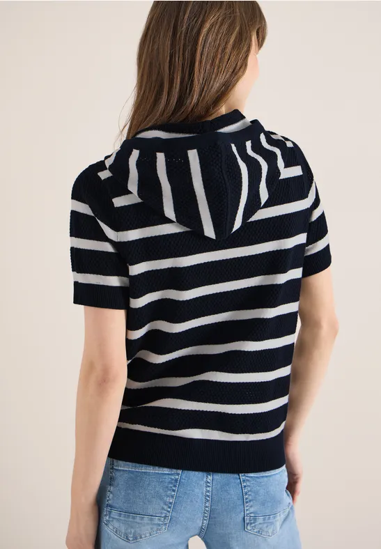 Pull à manches courtes avec capuche universal blue