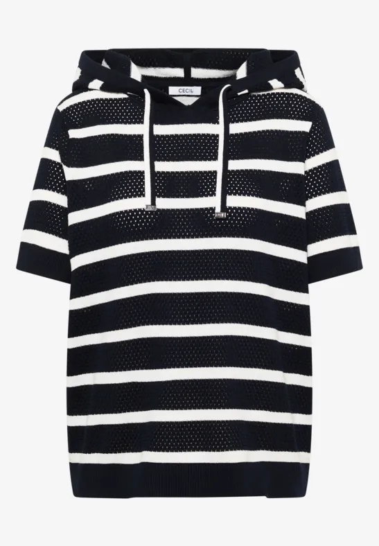 Pull à manches courtes avec capuche universal blue