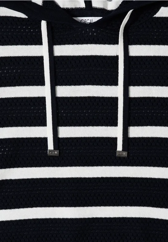 Pull à manches courtes avec capuche universal blue