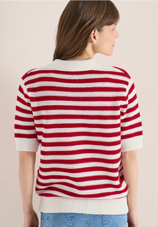 Poloshirt met korte mouwen in meshkwaliteit glazed apple red