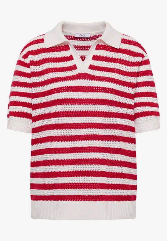 Poloshirt met korte mouwen in meshkwaliteit glazed apple red