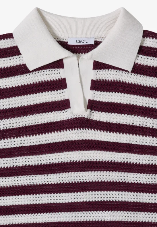 Poloshirt met korte mouwen in meshkwaliteit sweet grape red