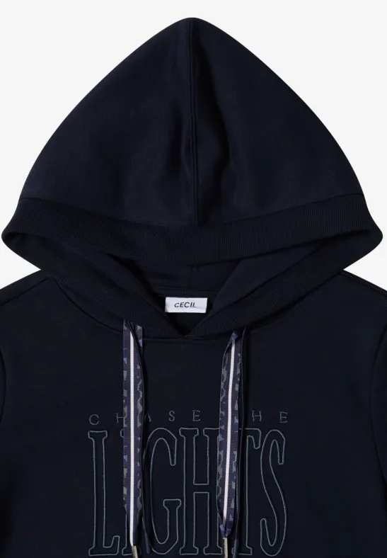 Schwarzer Hoodie mit Schriftzug 'Ladies of Lights'.