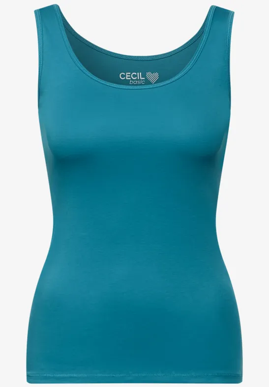 Basic Tanktop cool lagoon blue