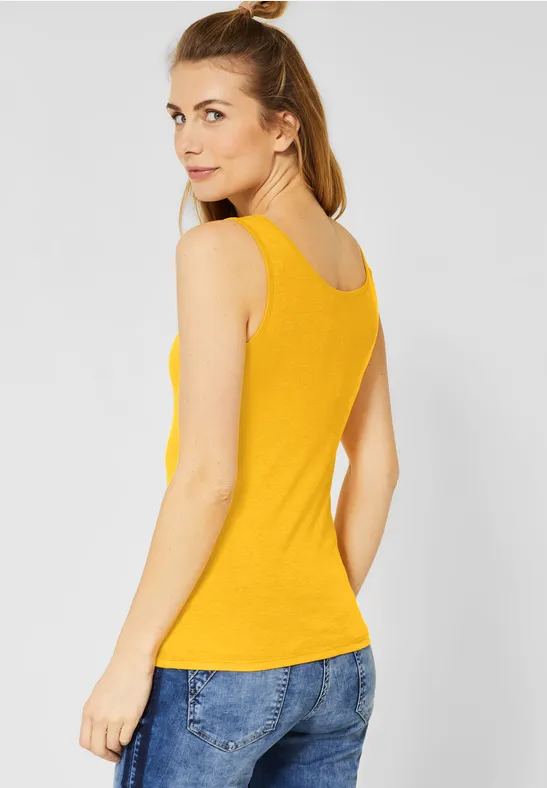 Débardeur basique mango yellow
