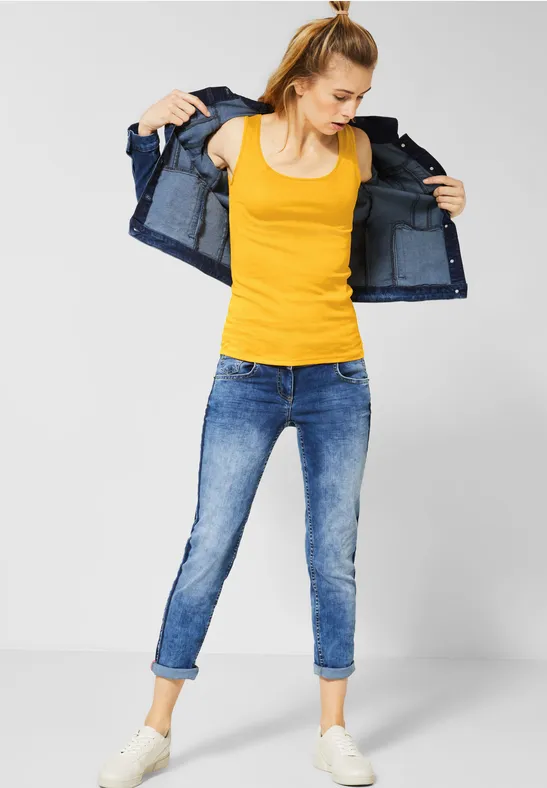 Débardeur basique mango yellow