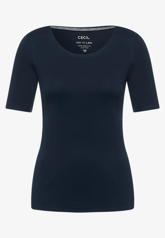 Shirt met halve mouw deep blue