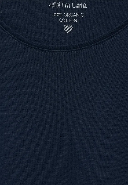 Shirt met halve mouw deep blue