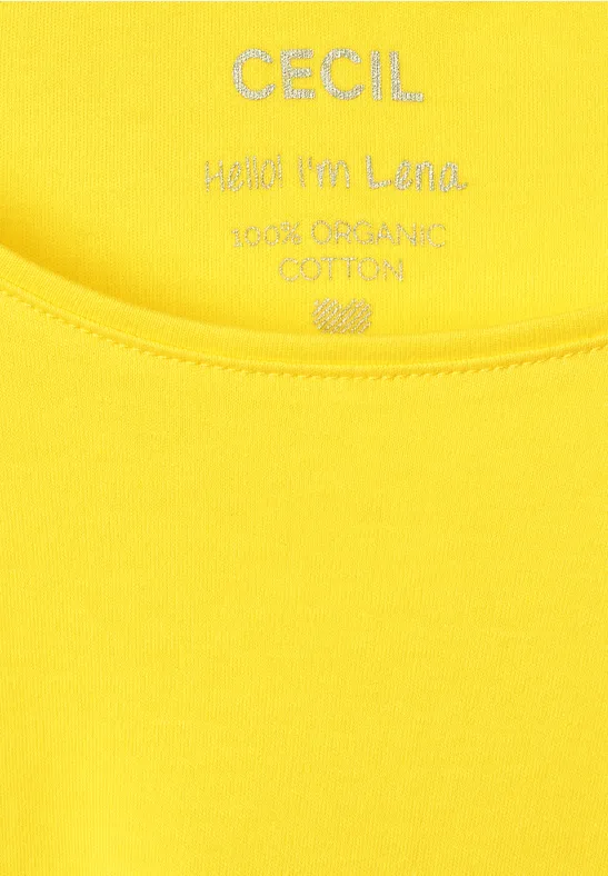 T-Shirt in Unifarbe radiant yellow