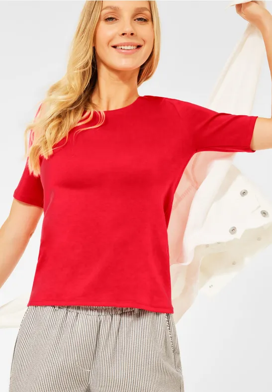 Shirt met halve mouw poppy red