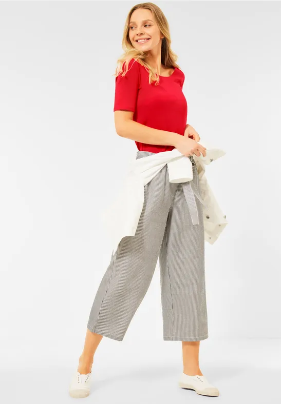 Shirt met halve mouw poppy red