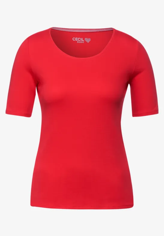 Shirt met halve mouw poppy red