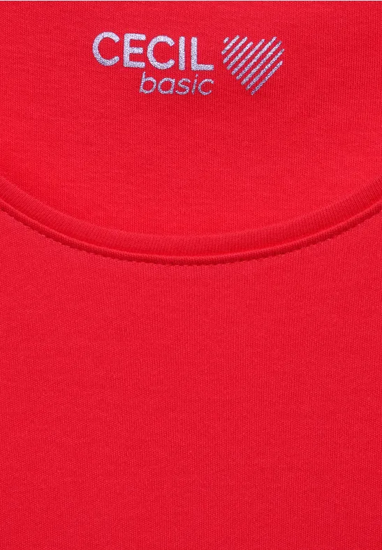 Shirt met halve mouw poppy red