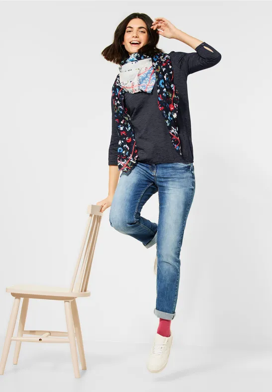 Shirt met 3/4-mouwen deep blue