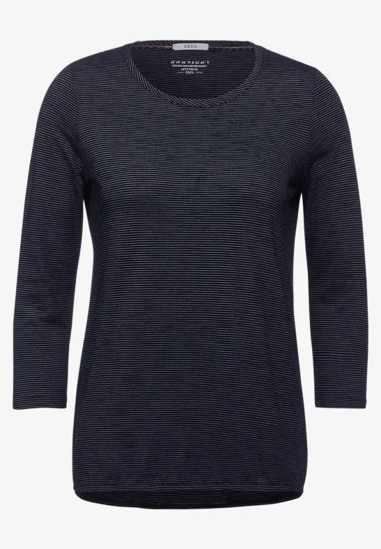 Shirt met 3/4-mouwen deep blue