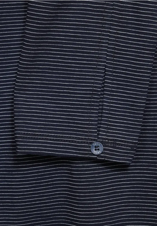 Shirt met 3/4-mouwen deep blue