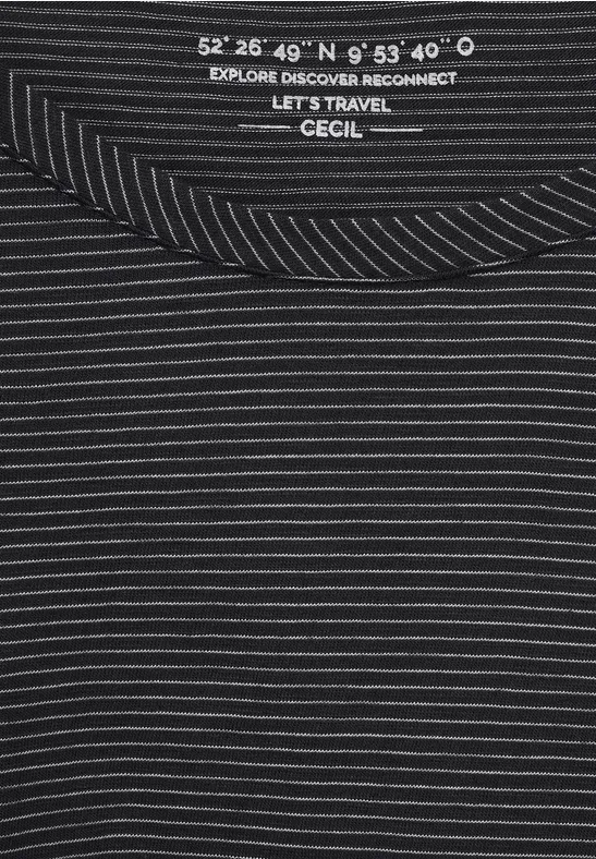 Shirt met 3/4-mouwen carbon grey