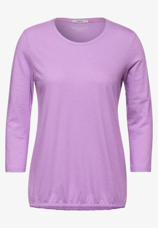 Shirt met 3/4-mouwen soft violet