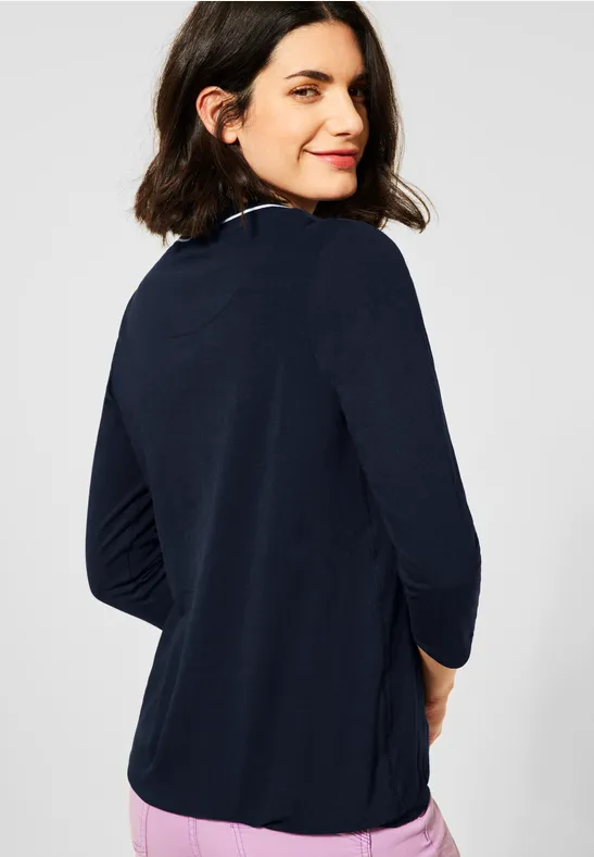 T-shirt avec fil flammé deep blue