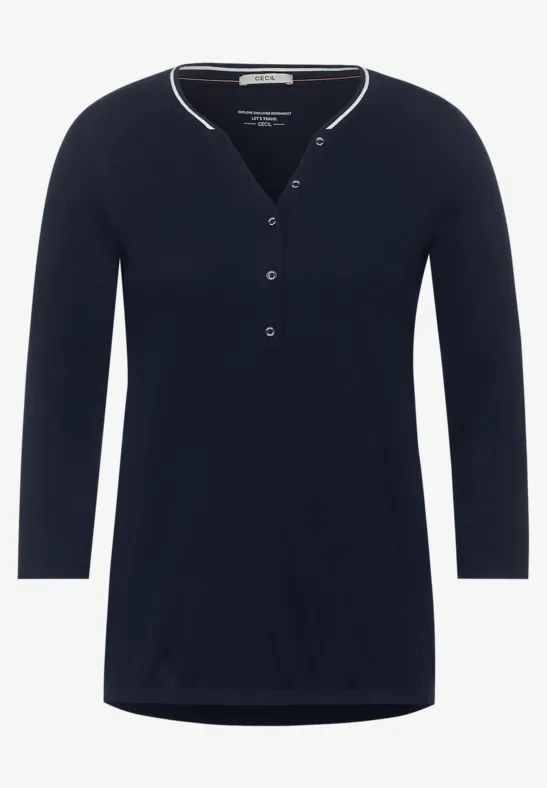 T-shirt avec fil flammé deep blue