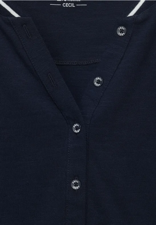 T-shirt avec fil flammé deep blue