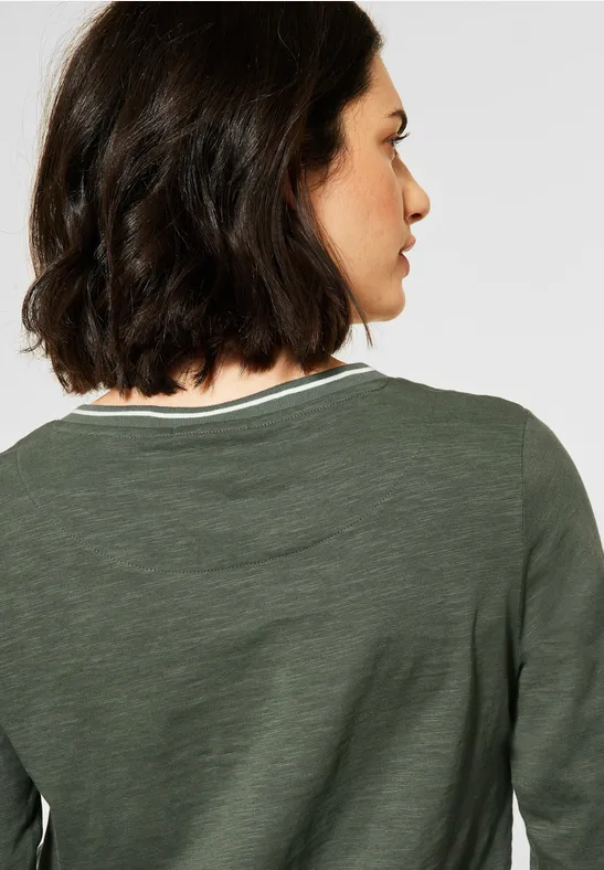 T-shirt avec fil flammé soft khaki