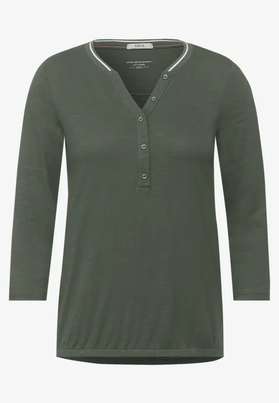 T-shirt avec fil flammé soft khaki