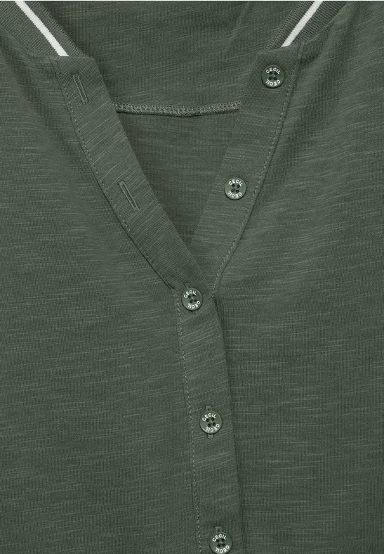 T-shirt avec fil flammé soft khaki