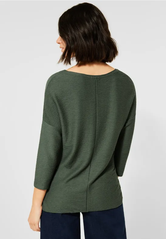 T-shirt en Seersucker décontracté soft khaki