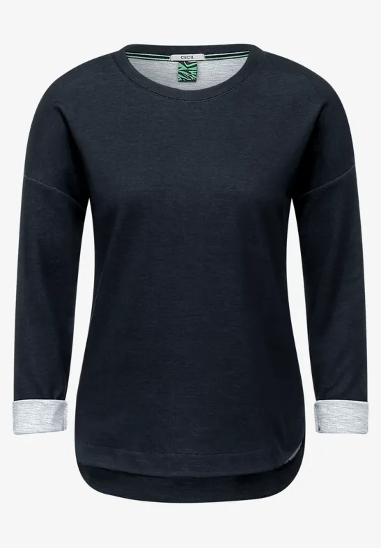 Shirt met dubbelzijdige stijl carbon grey
