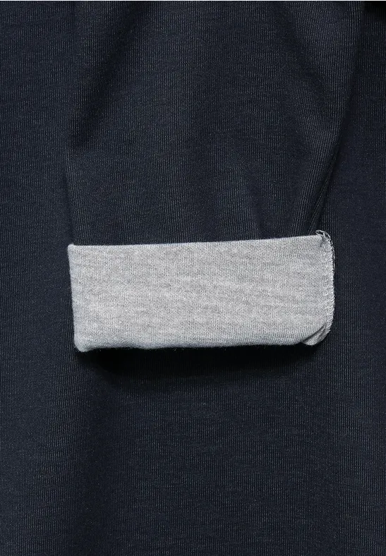Shirt met dubbelzijdige stijl carbon grey