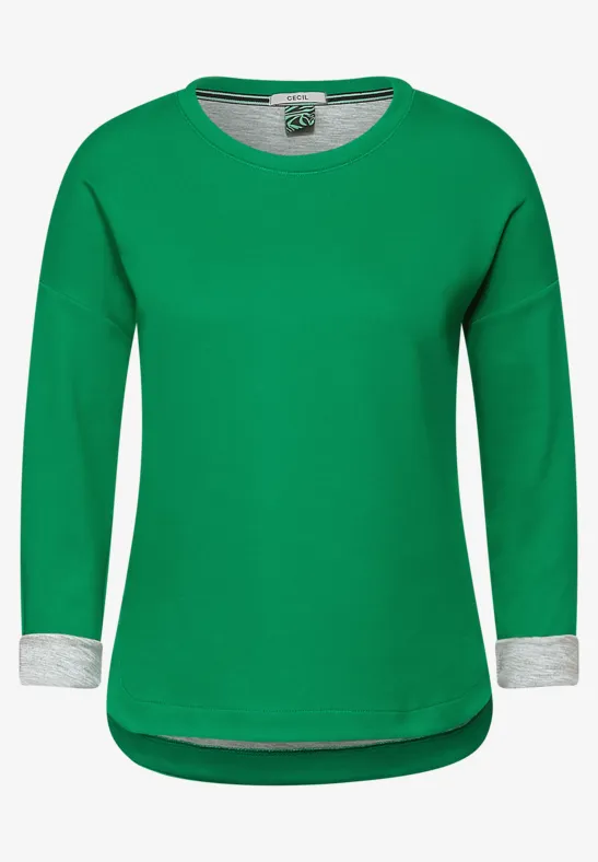Shirt met dubbelzijdige stijl spearmint green