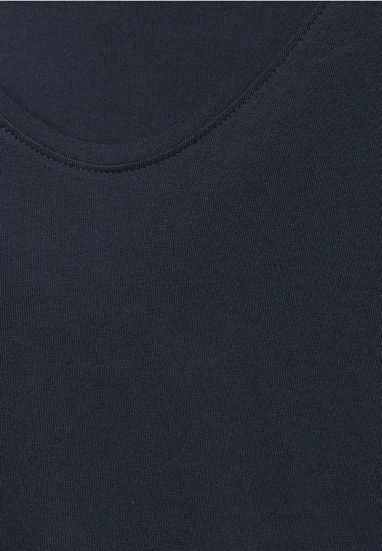 Shirt met gesmokte details deep blue