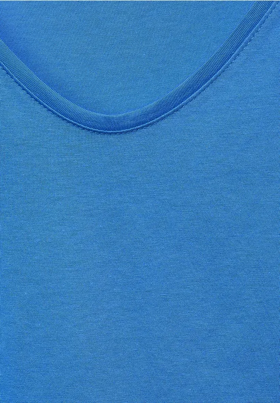 Shirt met gesmokte details provence blue