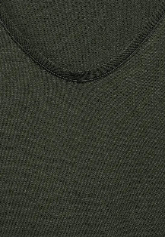 T-shirt avec détails smockés utility olive