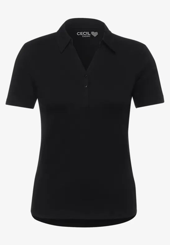 Sportliches Poloshirt Black