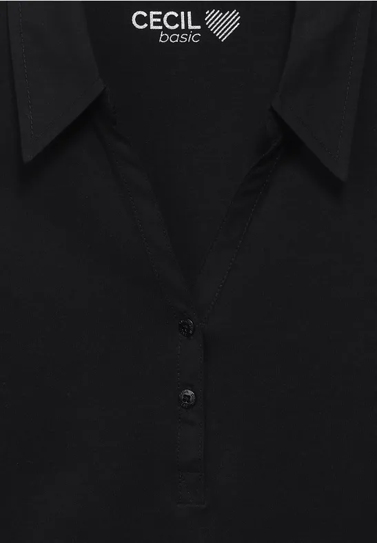 Sportliches Poloshirt Black
